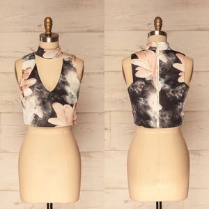 NWT 1861 Satin Crop Top